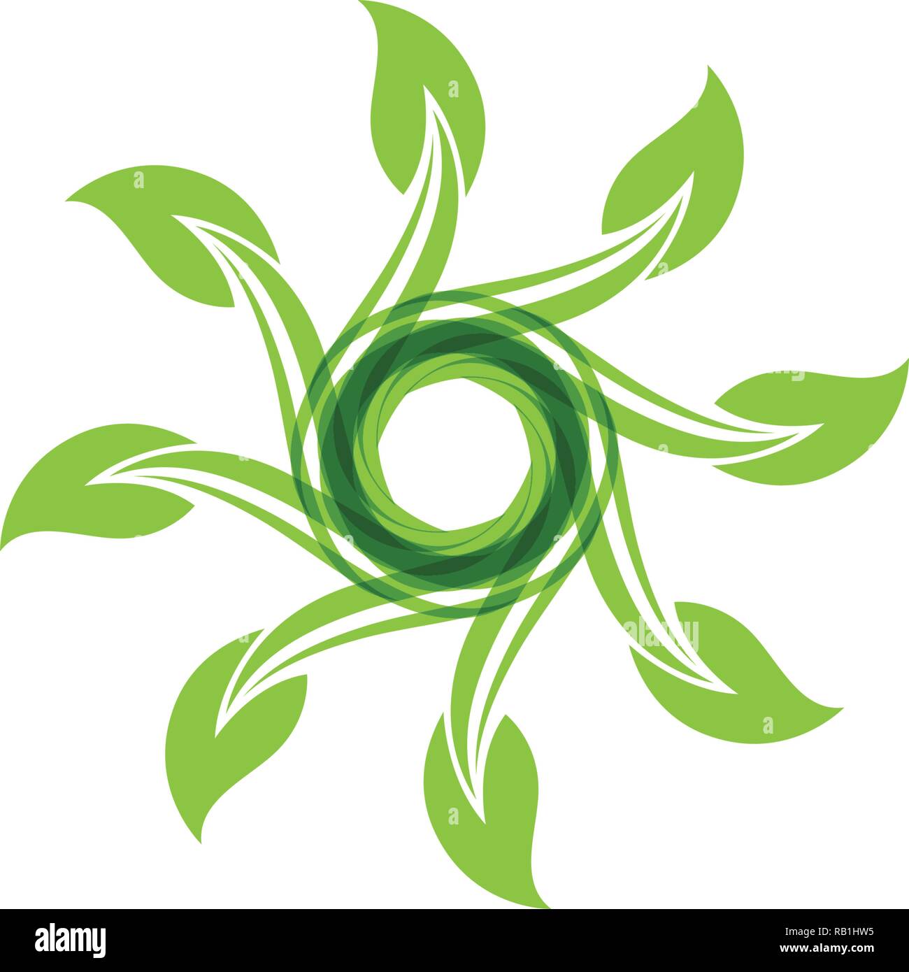 leaf green nature logo and symbol template Vector Stock Vector Image ...