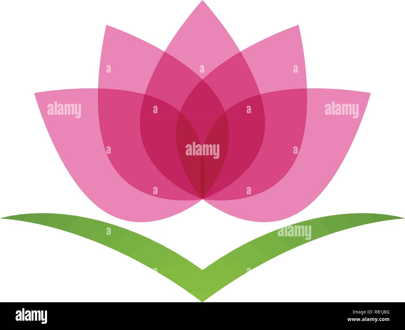 Lotus Flower Sign for Wellness, Spa and Yoga. Vector Illustration Stock ...