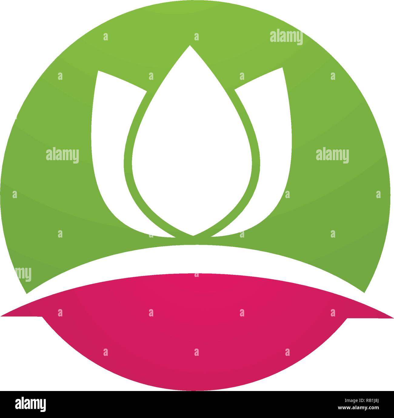 Lotus Flower Sign for Wellness, Spa and Yoga. Vector Illustration Stock ...