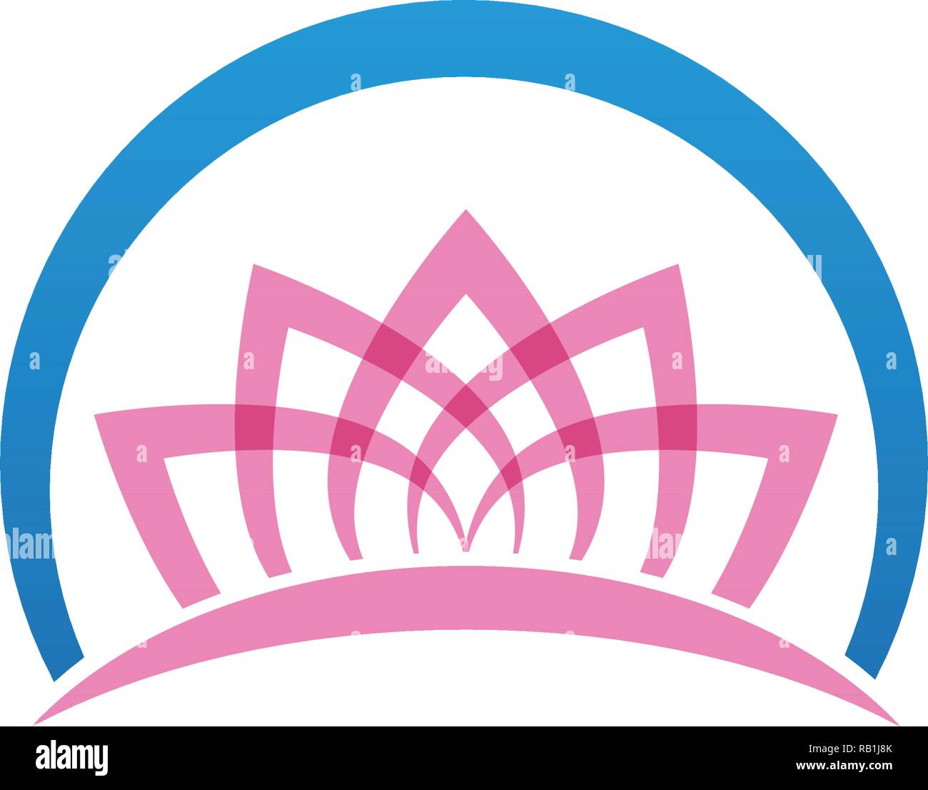 Lotus Flower Sign for Wellness, Spa and Yoga. Vector Illustration Stock ...