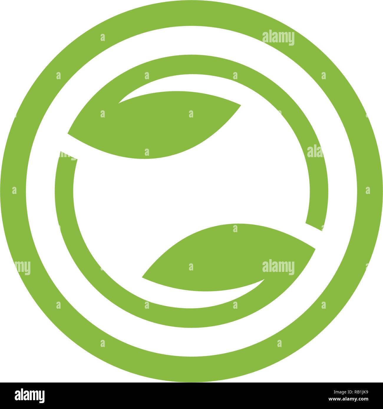 leaf green nature logo and symbol template Vector Stock Vector Image ...