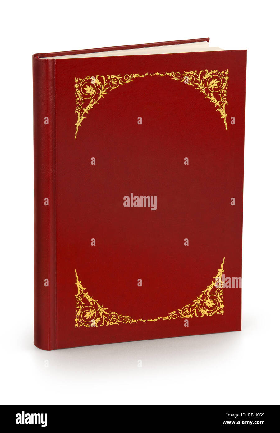 template book with hard cover - clipping path Stock Photo