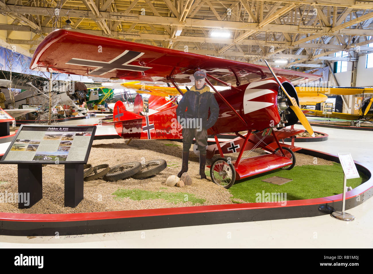 Fokker D.VIII at the Edmonton Aviation Museum Stock Photo Alamy