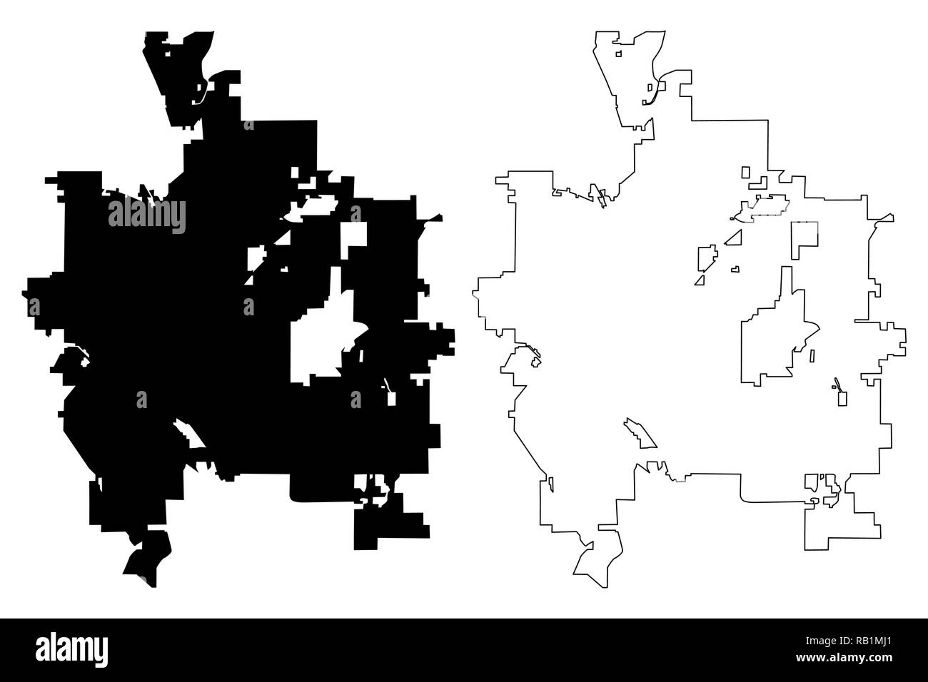 Colorado Springs City (United States cities, United States of America, usa city) map vector illustration, scribble sketch City of Colorado Springs map Stock Vector