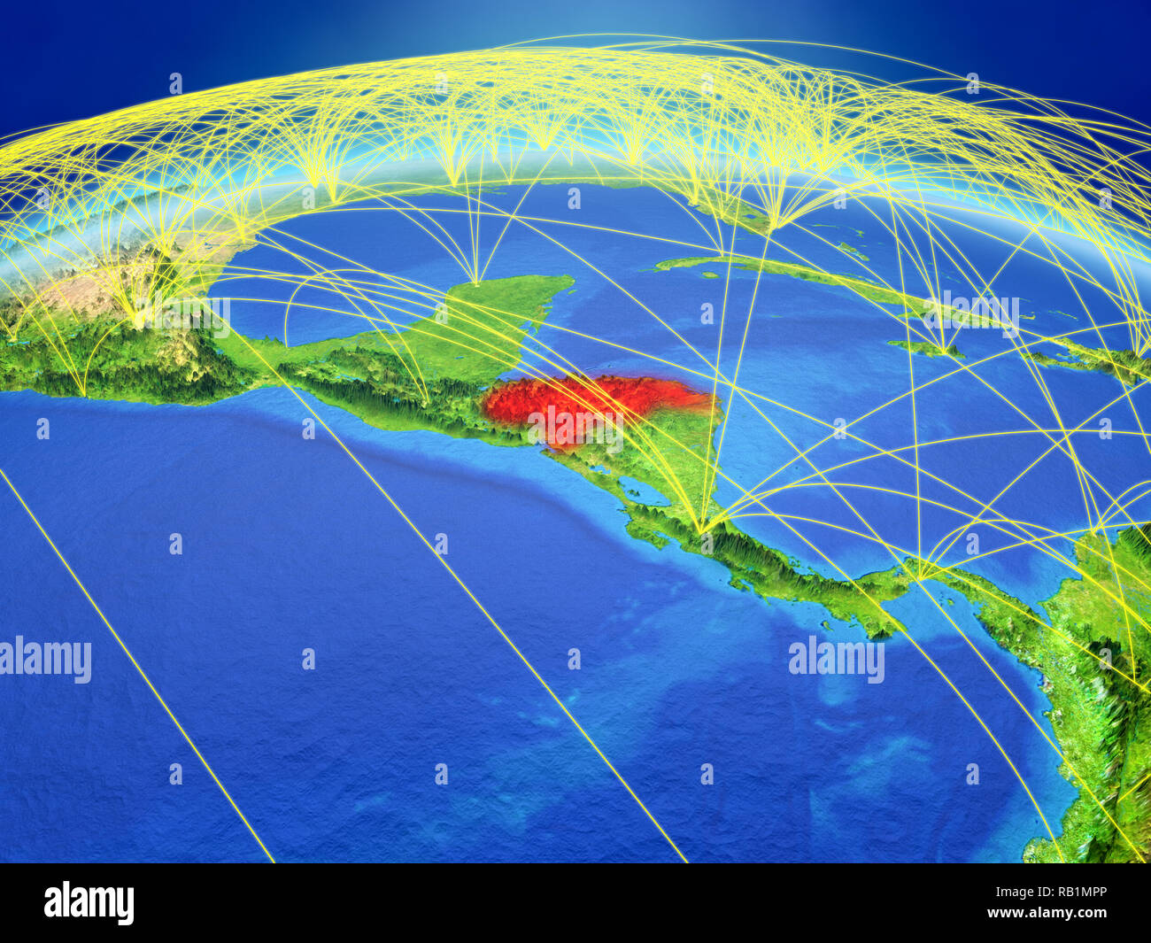 Honduras on planet Earth with international network representing ...