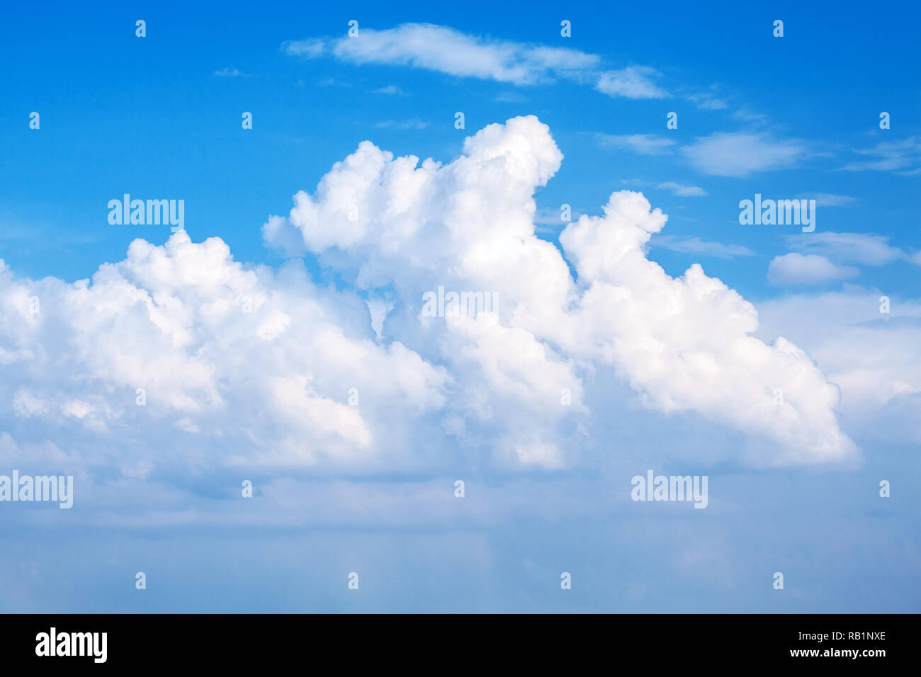 panoramic clouds in blue sky Stock Photo