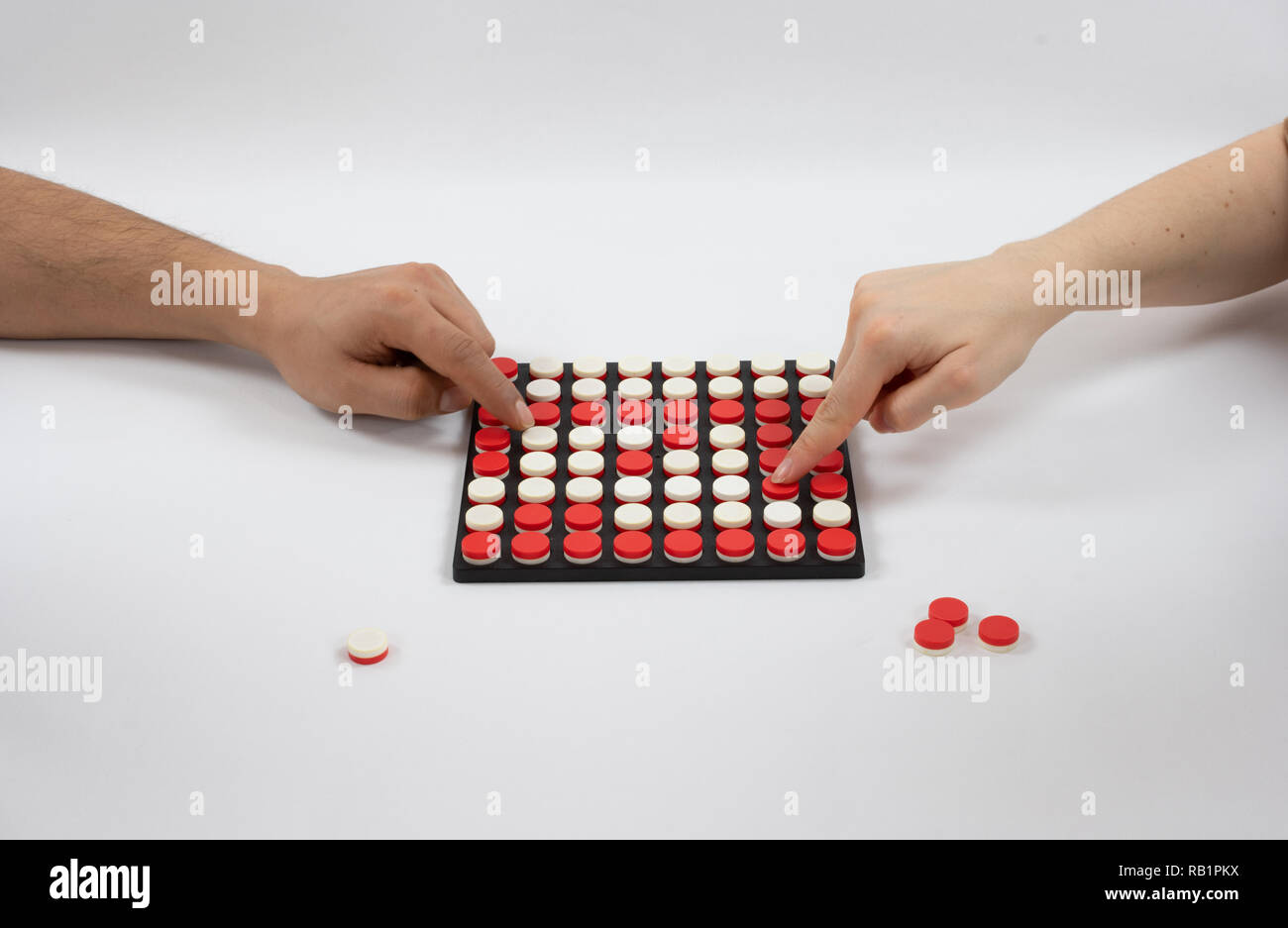 Reversi, ein Brettspeil für 2 Stock Photo