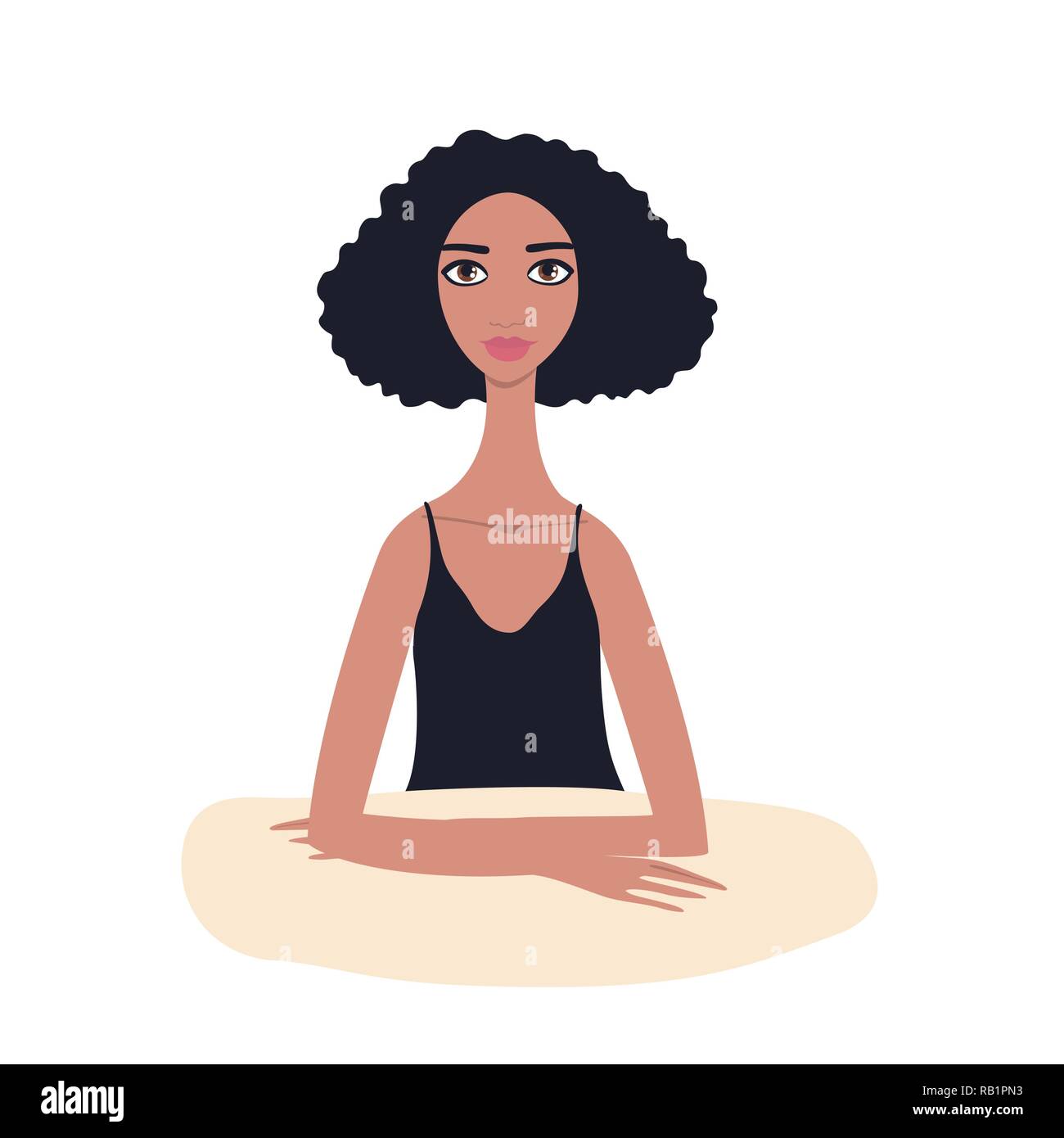 Curly Hair Stock Vector Images Alamy