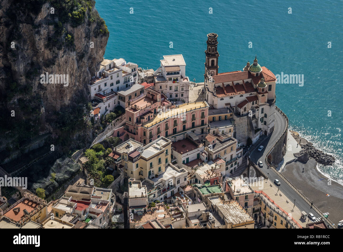 Very old town of Atrani in Amalfi coast Stock Photo