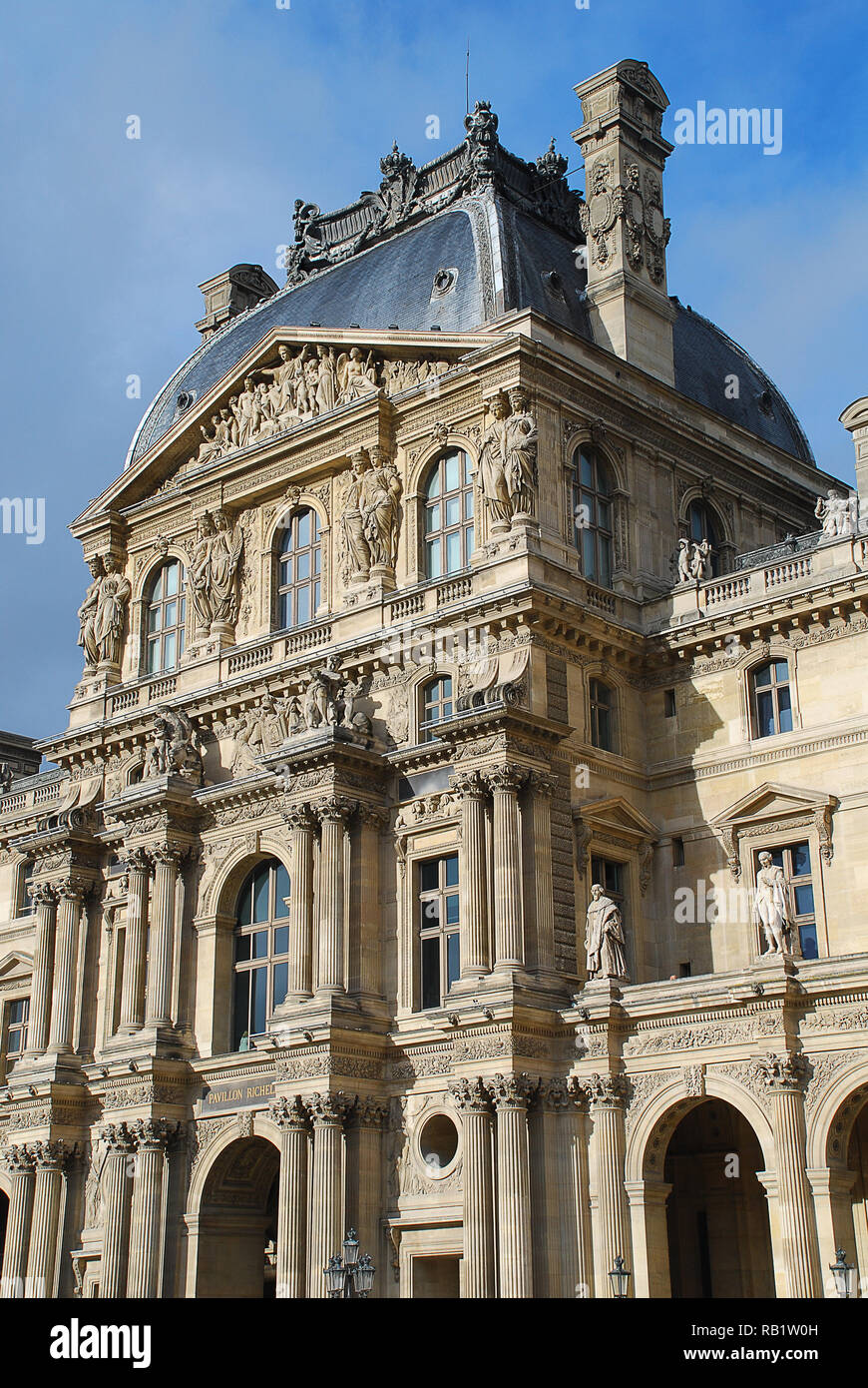 Facade of Sully Wing building of Louvre museum in Paris Stock Photo Alamy