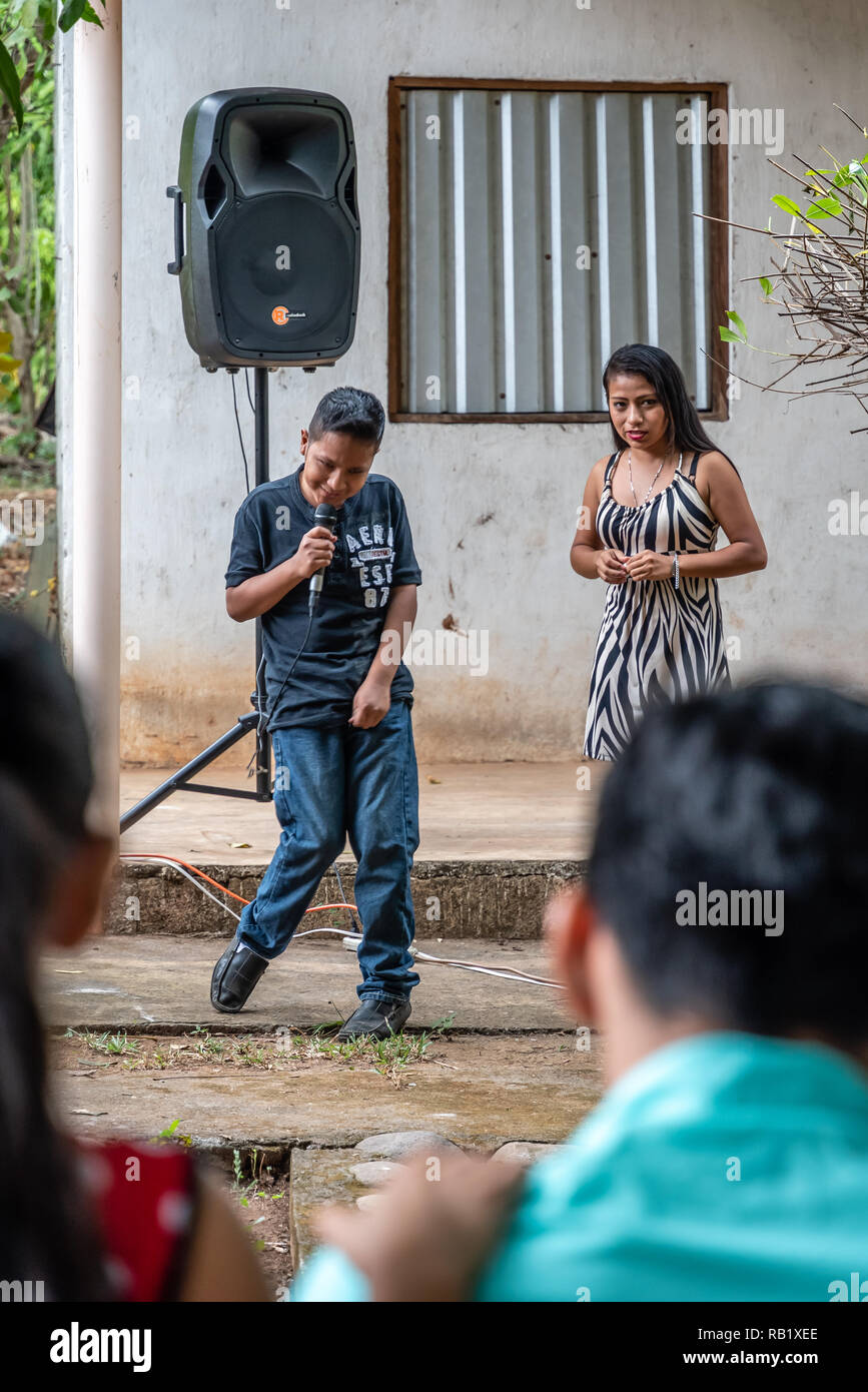 latin people with microphone at party in Guatemala Stock Photo Alamy