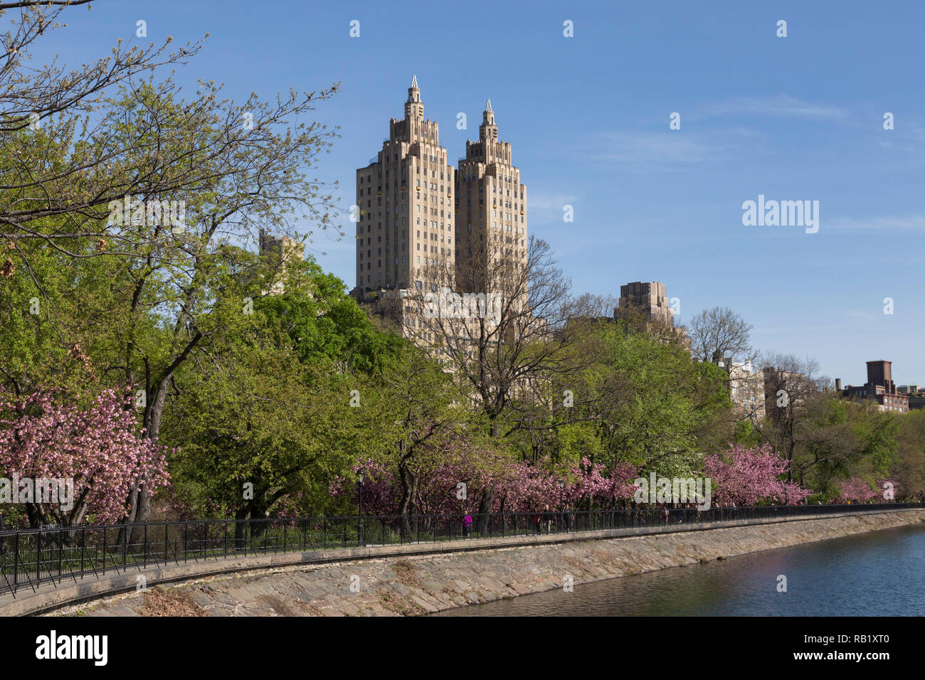 The Central Park Reservoir with The Eldorado in background, NYC, USA