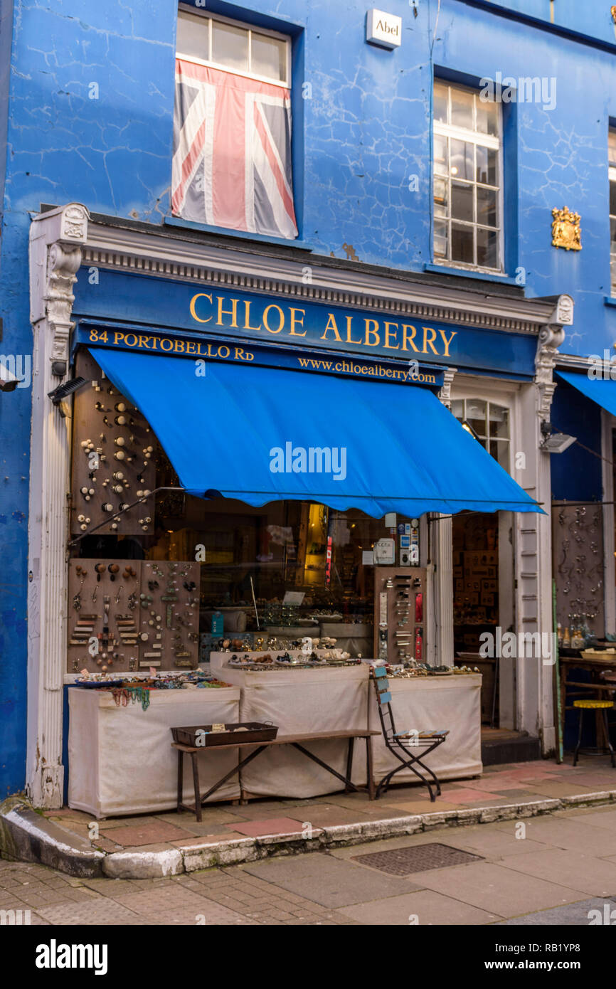 Portobello Market, Notting Hill, London Stock Photo Alamy