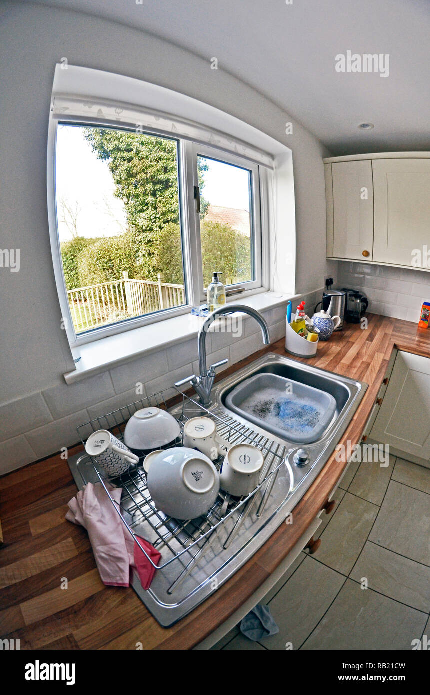 domestic kitchen interior Stock Photo Alamy