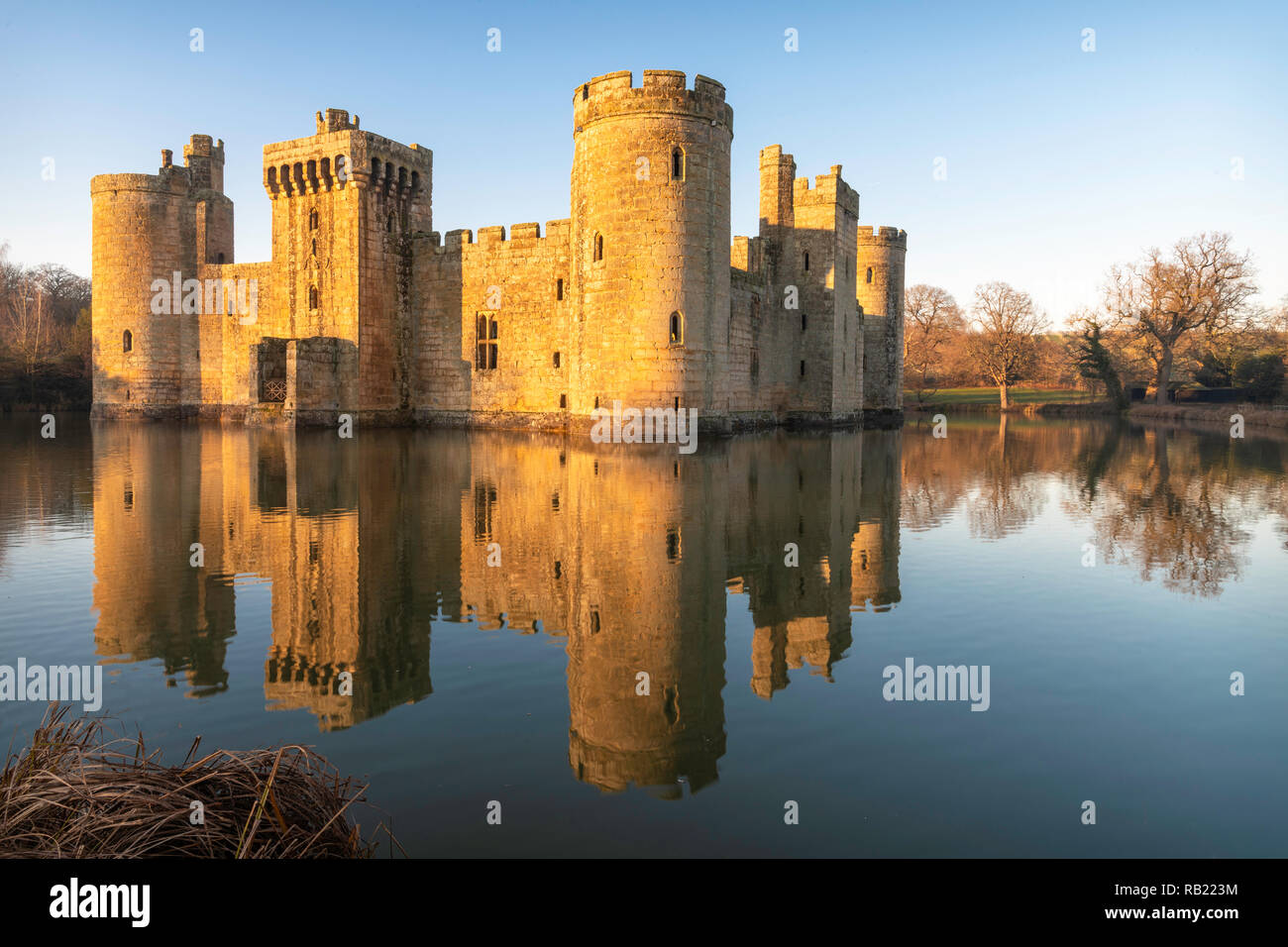 Bodiam Castle. East Sussex, England Stock Photo - Alamy