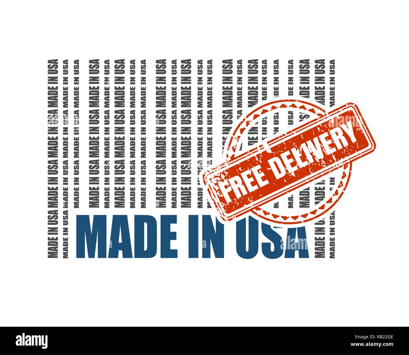 Free delivery from USA Stock Vector