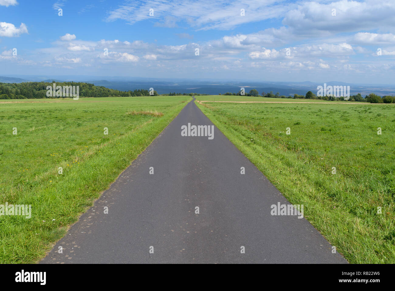Typical Road In Rhon Landscape Hausen Lange Rhon Rhon Mountain