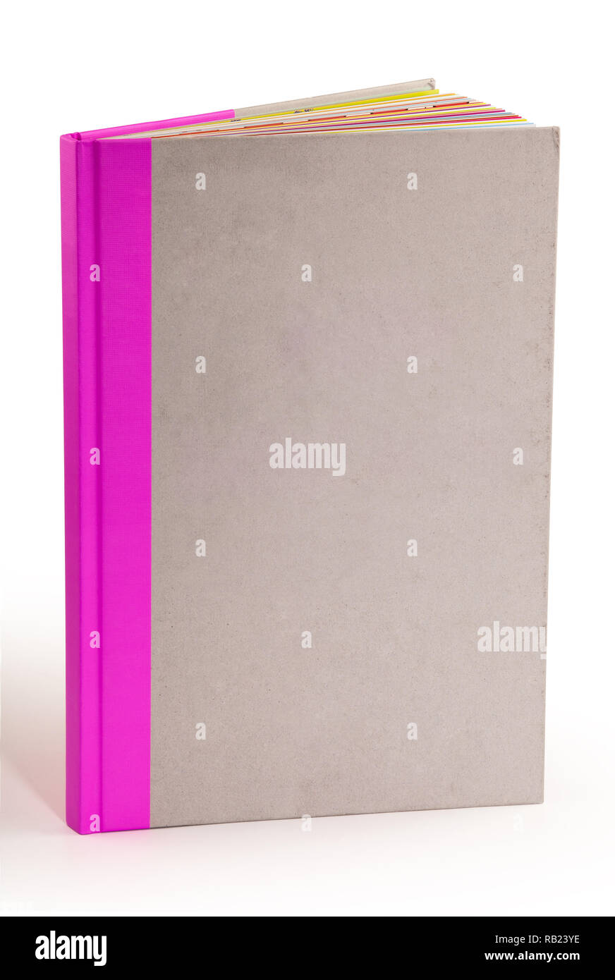 Blank gray cardboard book cover with clipping path Stock Photo Alamy