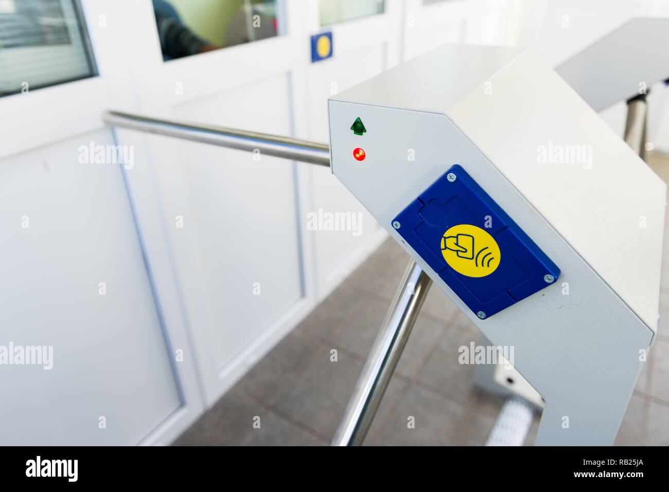 Automatic turnstile at the entrance Stock Photo - Alamy