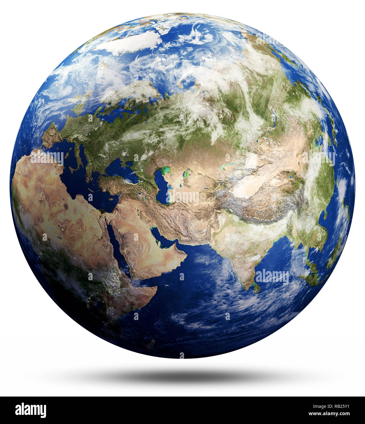 Planet Earth globe map - Asia Stock Photo