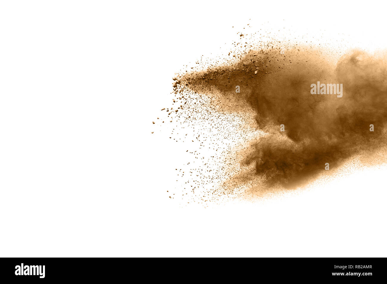 Multi color powder explosion  on white background. Stock Photo