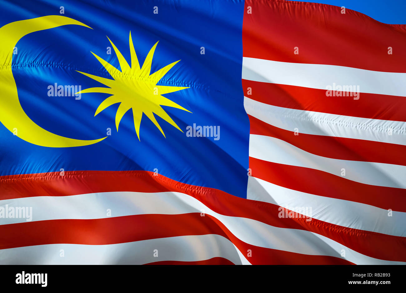 Malaysia flag. 3D Waving flag design. The national symbol of Malaysia ...