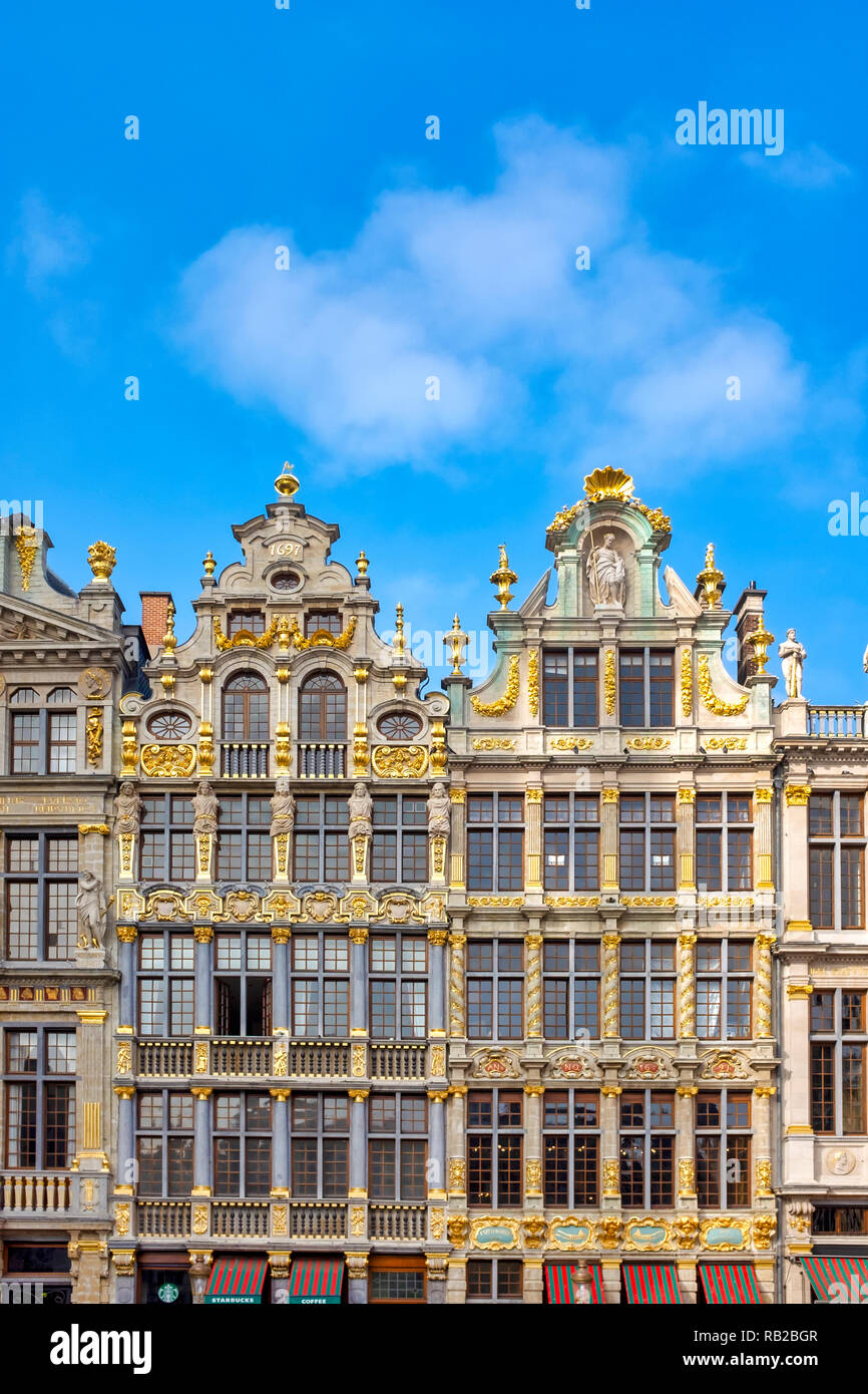 Houses of the Grand Place, Bruxelles, Belgium Stock Photo