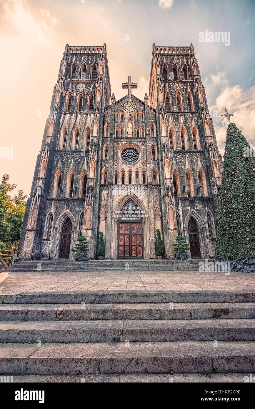 St Joseph's Cathedral in Hanoi, Vietnam Stock Photo