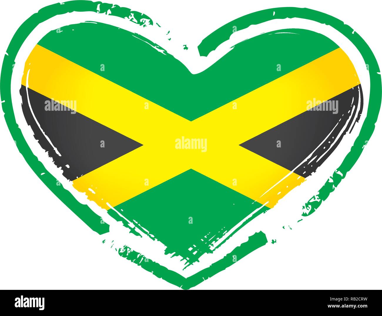 Jamaica flag, vector illustration on a white background Stock Vector