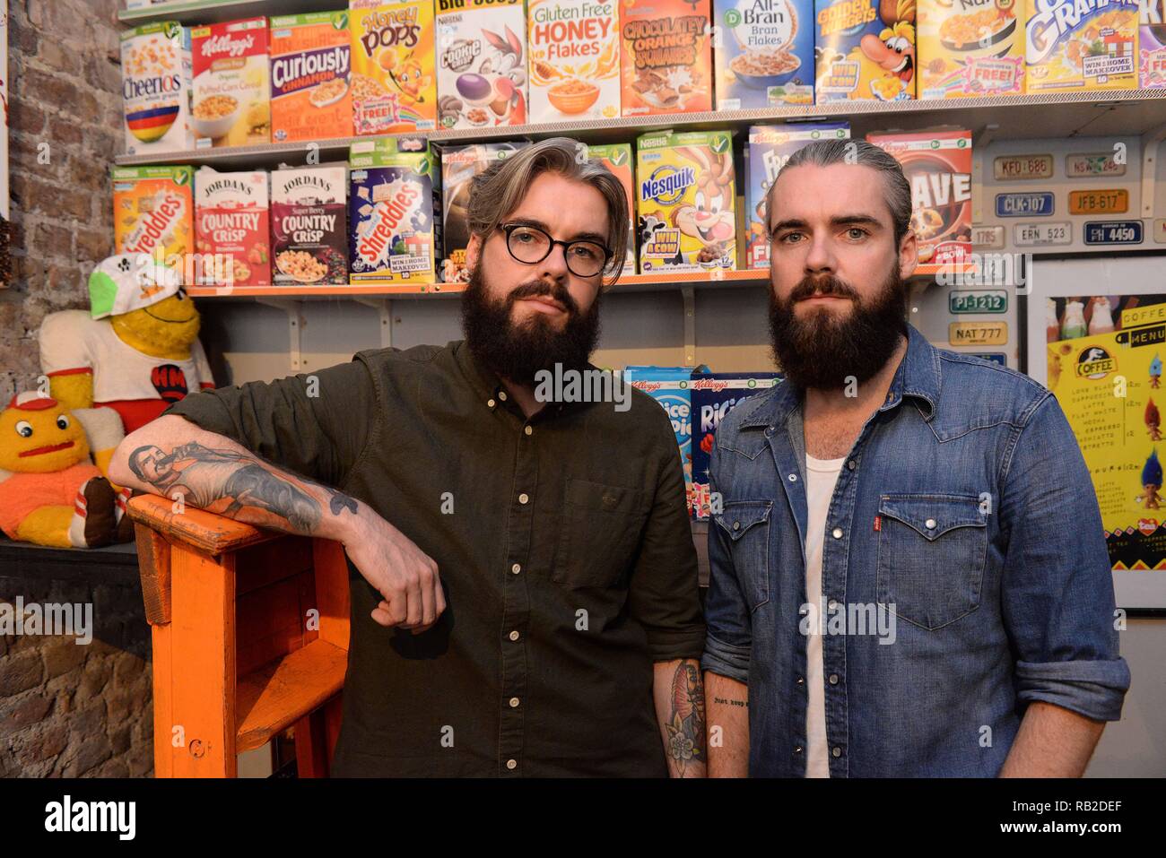A general view inside the Cereal Killer Cafe on Brick Lane, east London