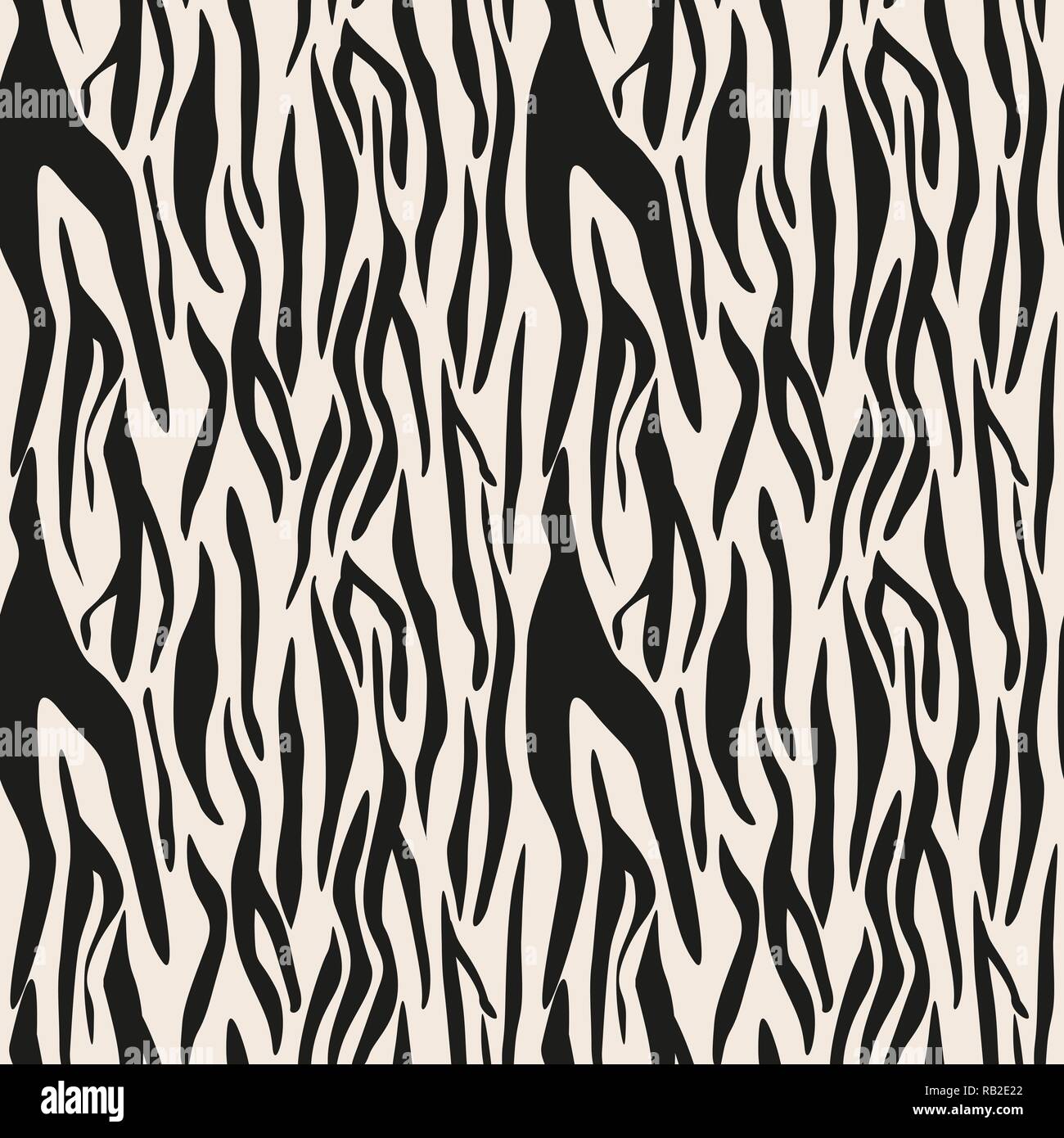 Vector zebra seamless pattern. Black and white beautiful texture. Perfectly for wrapping paper, bed linen, textile, fabric, cover, wallpaper, fashion, Stock Vector
