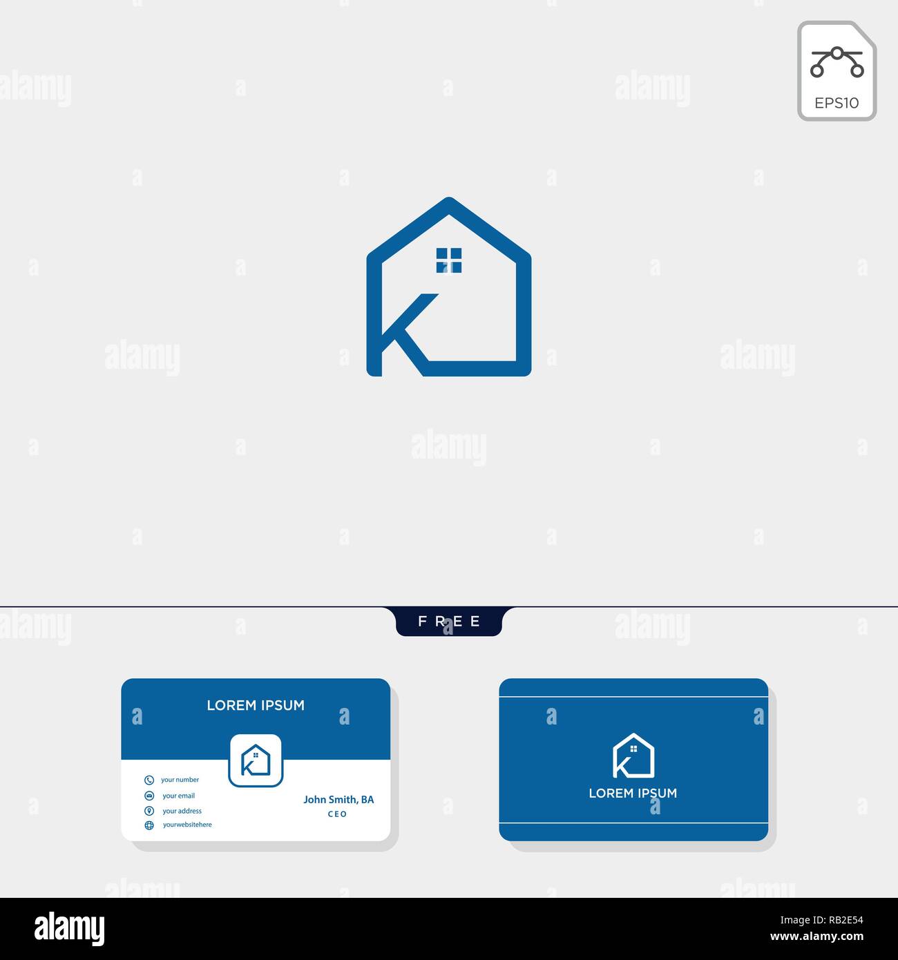 initial k creative logo template, minimalist logo for real estate ...