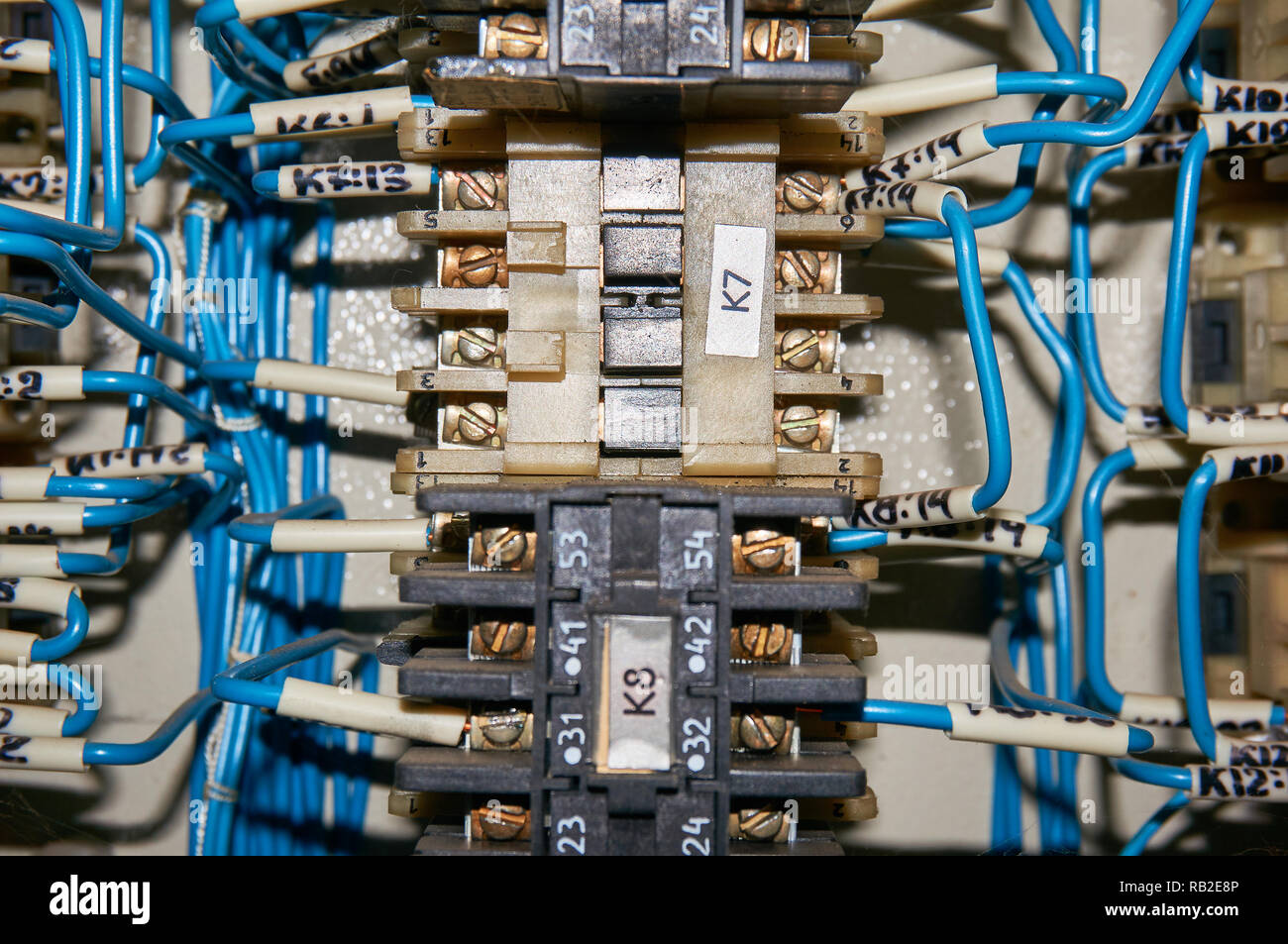 Relay panel relays wires hires stock photography and images Alamy
