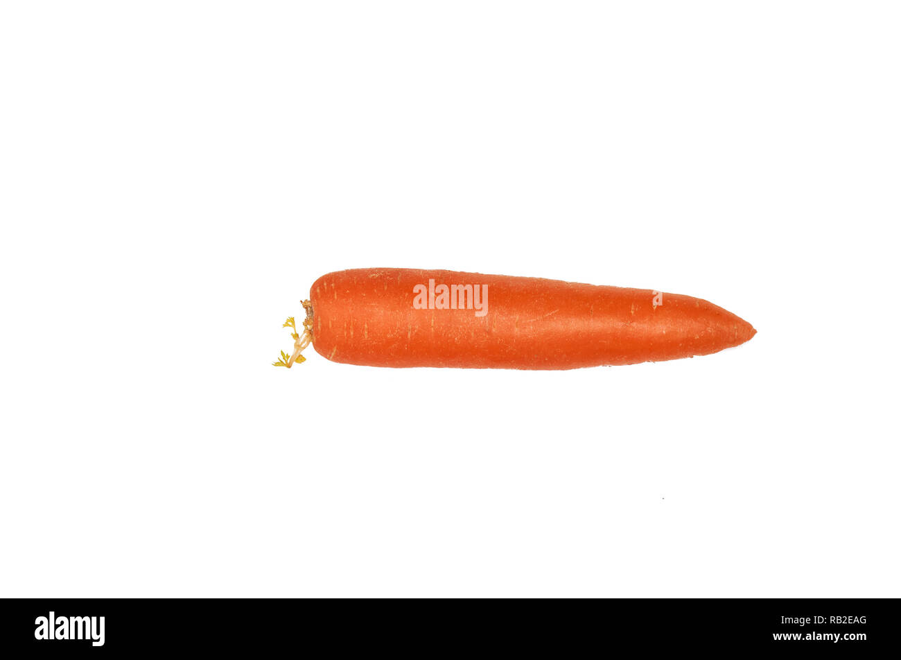 One whole carrots isolated on a white background. Isolate. Stock Photo