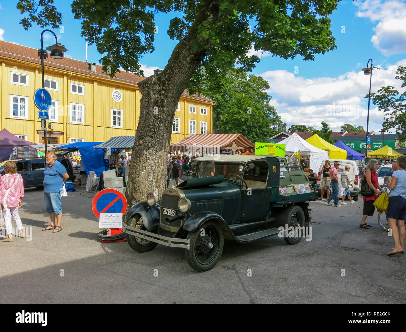 FARMER´S MARKET DAY  in Malmköping Södermanland Stock Photo