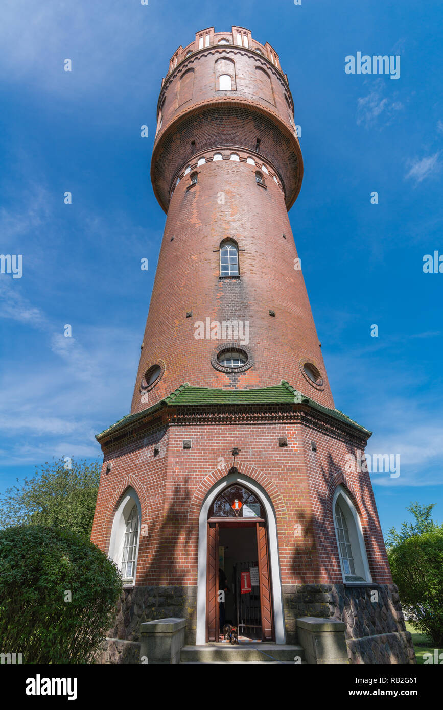 The brickstone water tower, Eutin, Ostholstein, Schleswig-Holstein, Germany, Europe Stock Photo