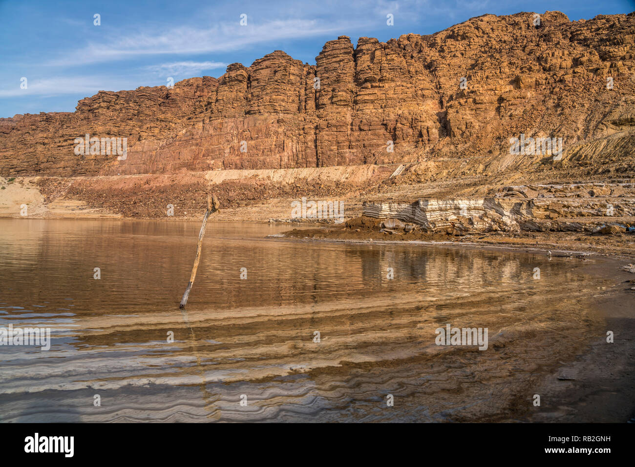 Landschaft am Ufer des Toten Meer, Jordanien, Asien  |  landscape at the Jordanian shore of the Dead Sea, Jordan, Asia Stock Photo