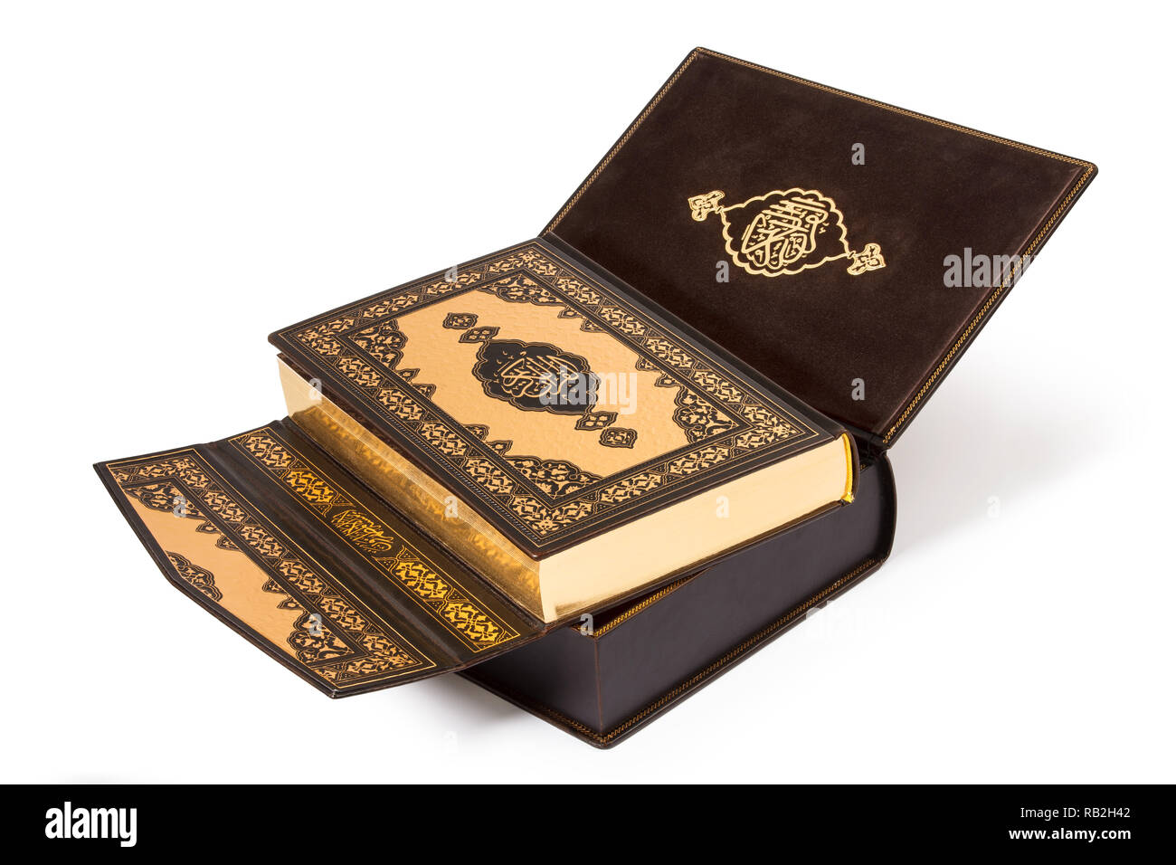 Holy Quran Book, on box Stock Photo