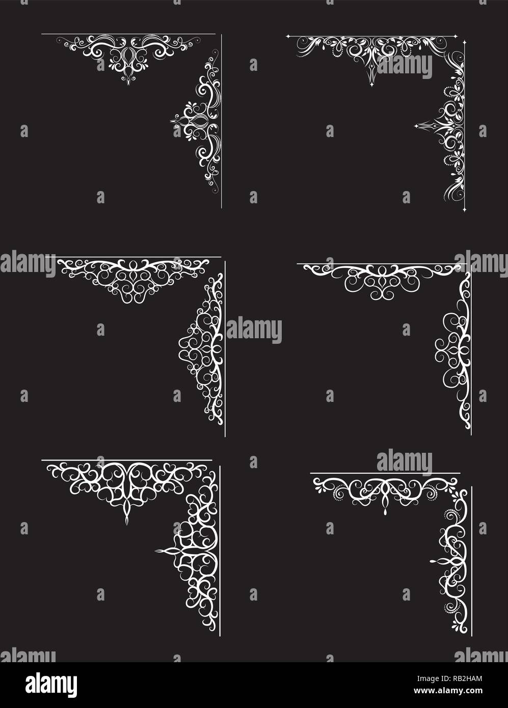 Swirl floral design set Stock Vector Image & Art - Alamy
