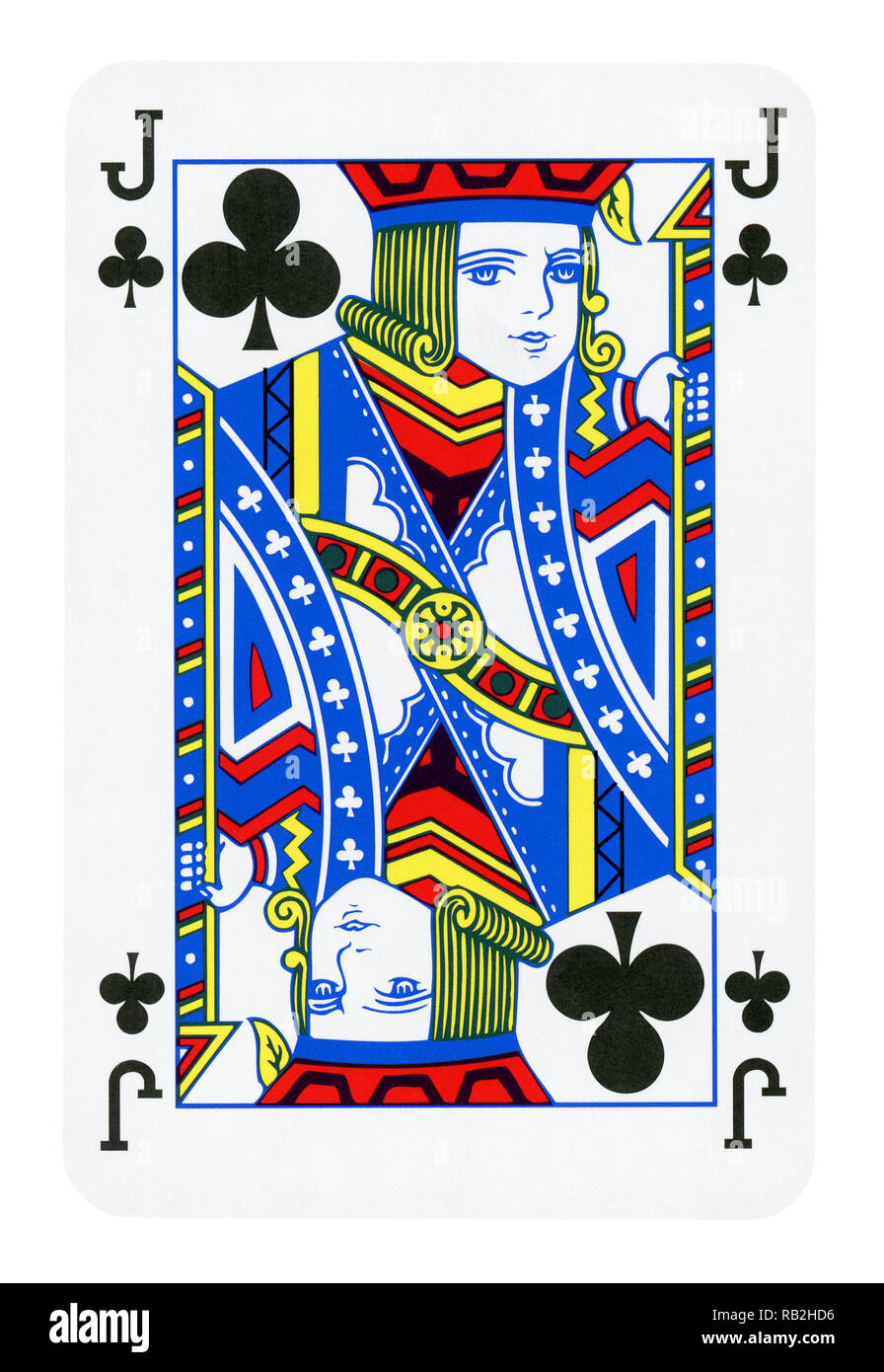 Jack of Clubs playing card - isolated on white (clipping path included  Stock Photo - Alamy