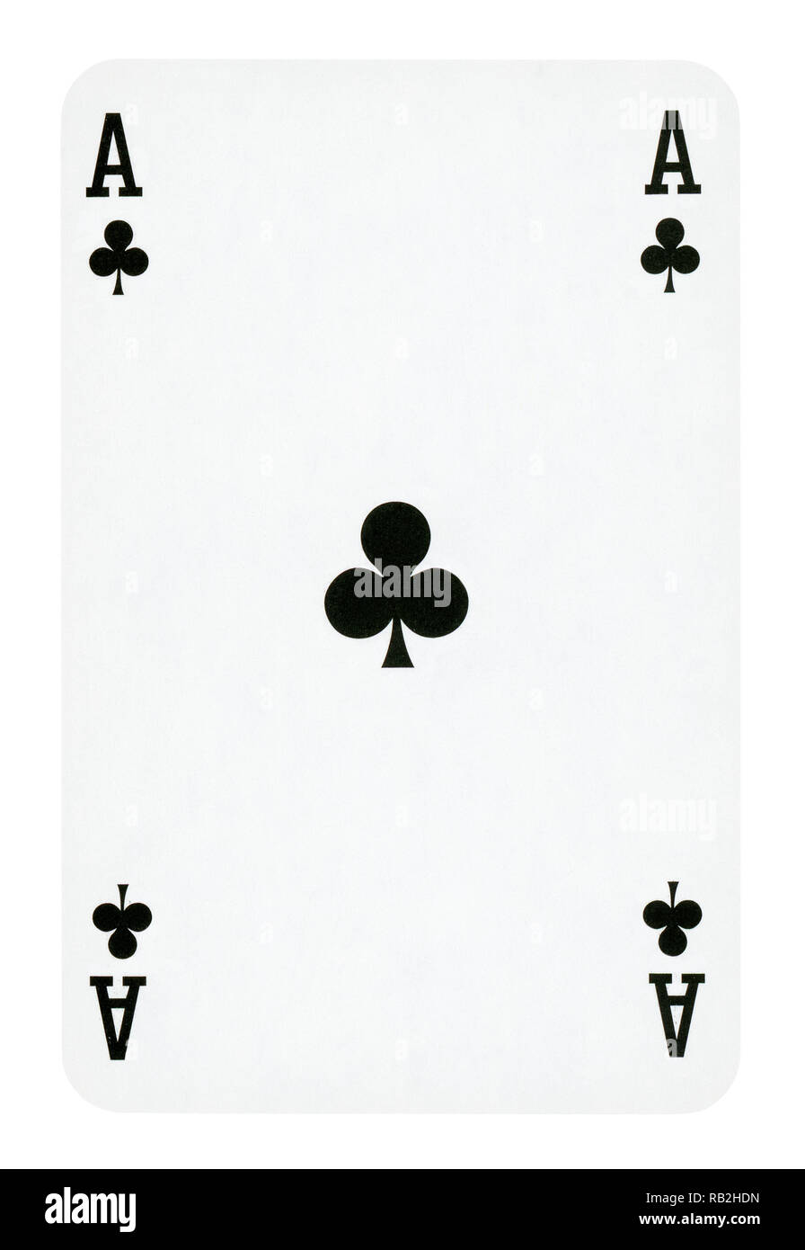 Ace of clubs playing card isolated on white (clipping path included Stock  Photo - Alamy