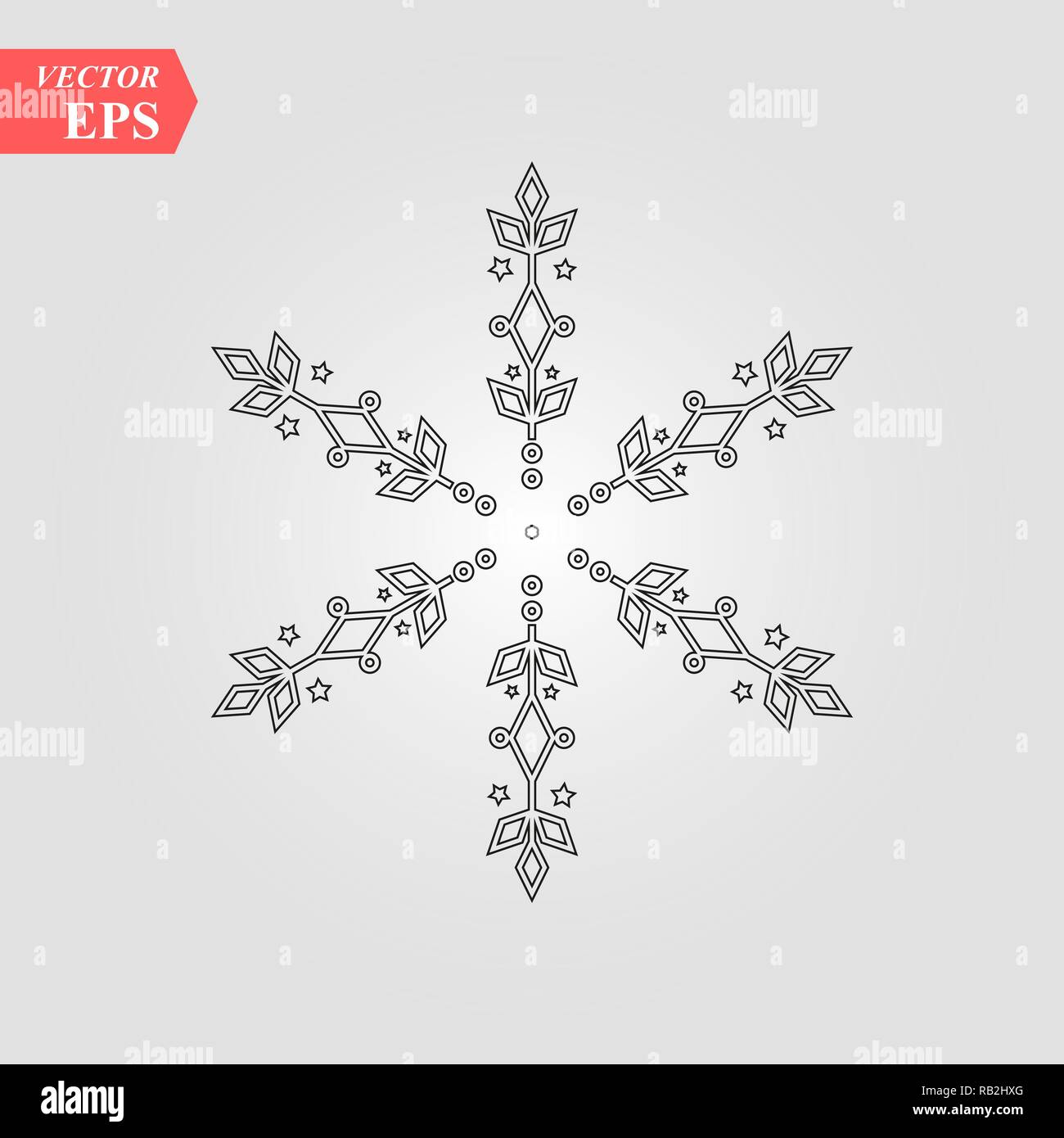 Vector black snowflake icon. Snow flake simple icons isolated on white ...