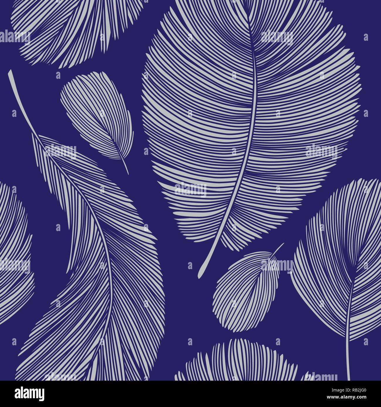 Seamless feather pattern Stock Vector Images - Alamy