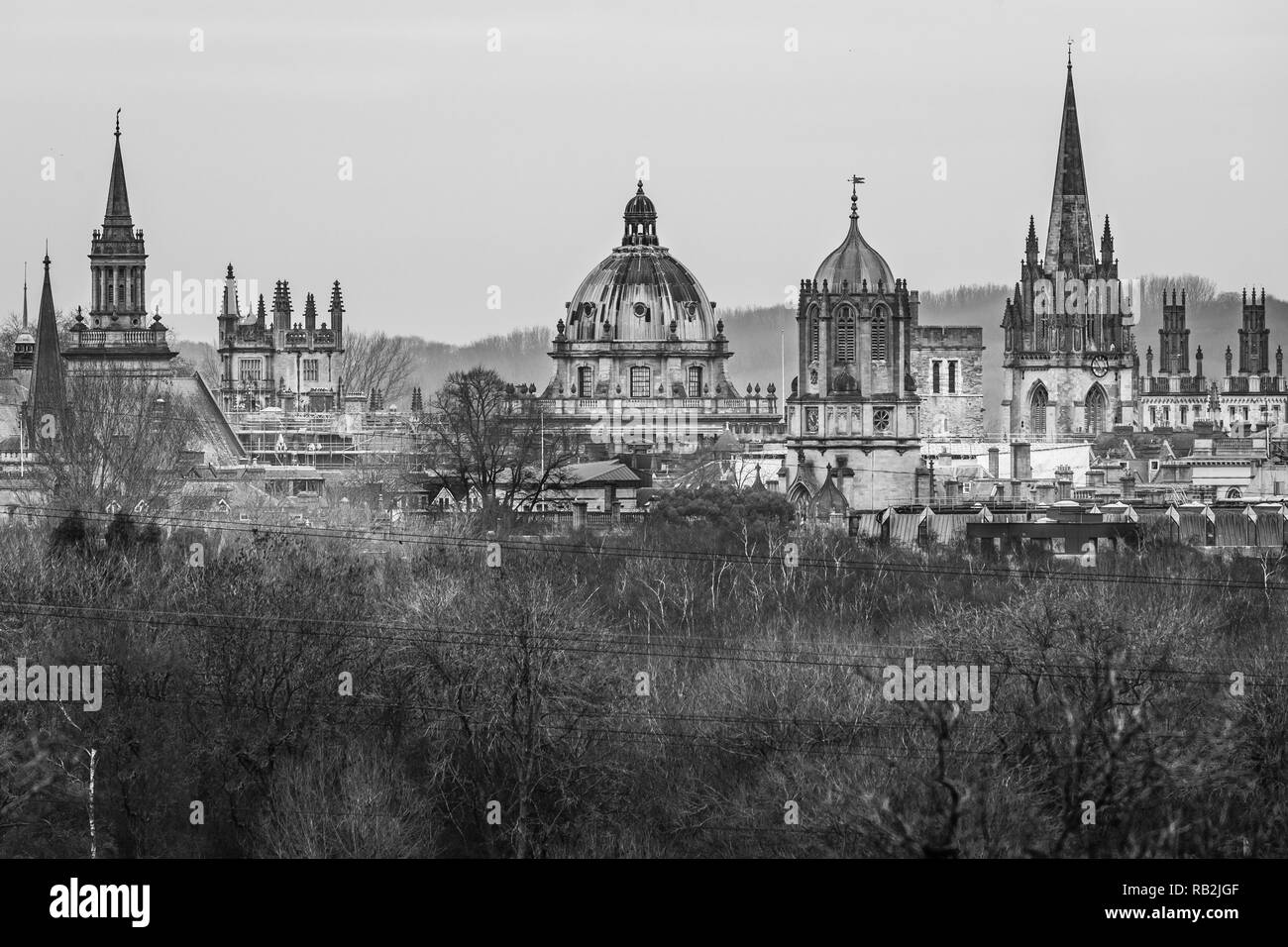 Oxford from Hinksey Heights. Stock Photo