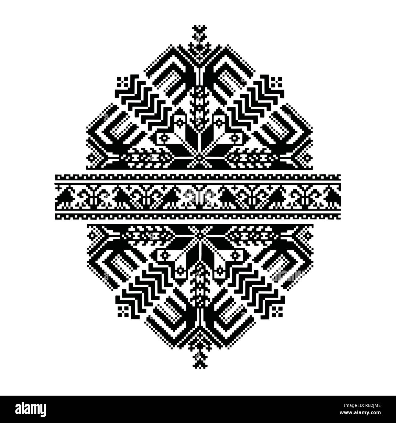 Traditional Ethnic Latvian Sign Ornament. Christmas Decoration Stock Vector