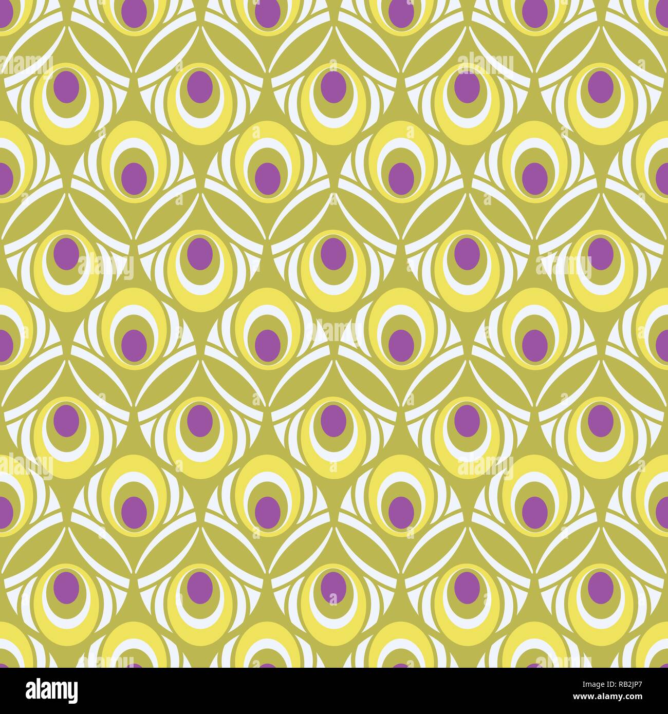 Light Colored Ornamental Peacock Feather Seamless Pattern for Giftwrap, Backdrop, Wallpaper Stock Vector