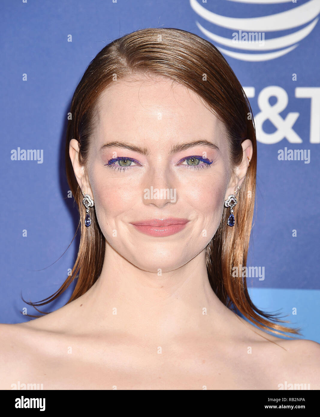 PALM SPRINGS, CA - JANUARY 03: Emma Stone attends the 30th Annual Palm Springs International Film Festival Film Awards Gala at Palm Springs Convention Stock Photo