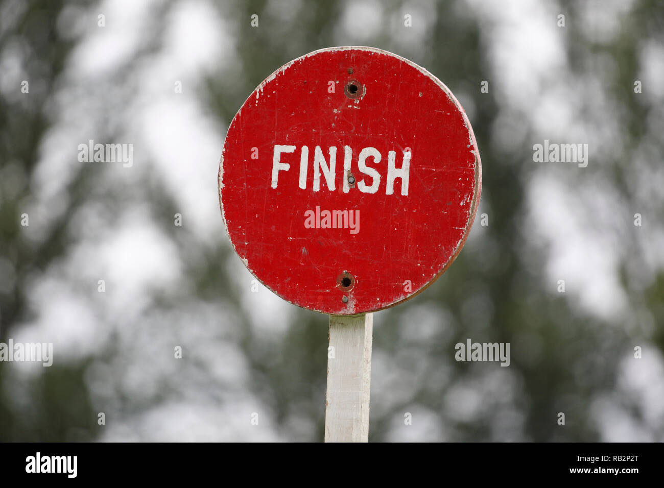 finish sign at Highland Games Stock Photo - Alamy