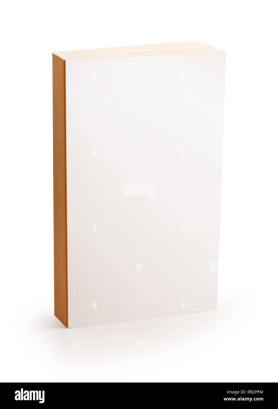 blank white cover book cover with clipping path Stock Photo