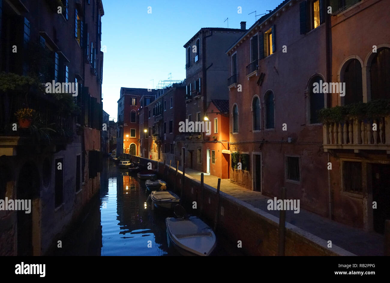 Venedig San MarcoNacht Stock Photo